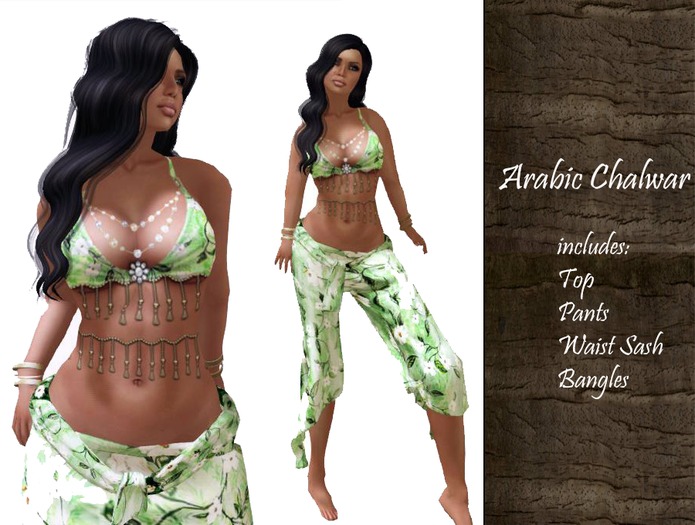 - Sugarlips - Arabic Chalwar green flowers