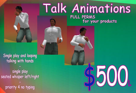 Second Life Marketplace - Talk Animations Full Perms