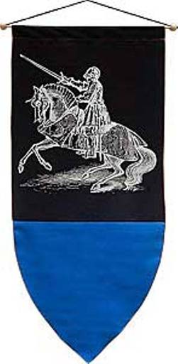 medieval knight on horse banner