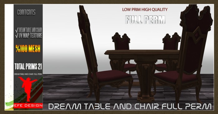 Dream Table and Chair Full Perm