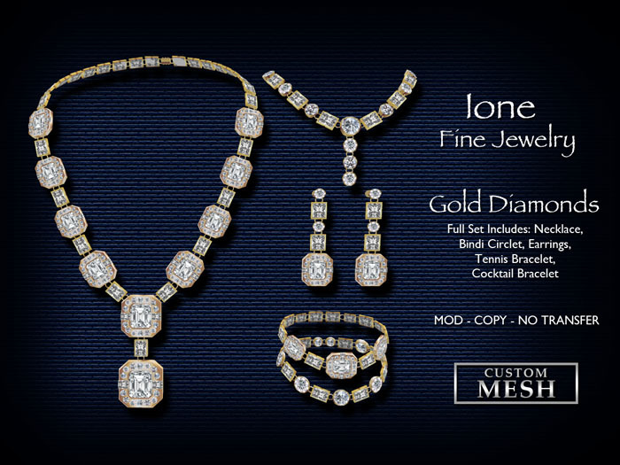!SSD ~ Frills ~ Ione Gold White Diamonds Set