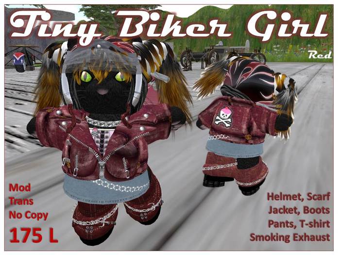 Tiny Biker Girl Red 