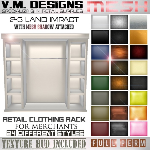 V.M. Designs Shelf & Hanger Wall Unit Boxed