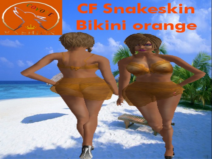 CF Snakeskin Bikini orange