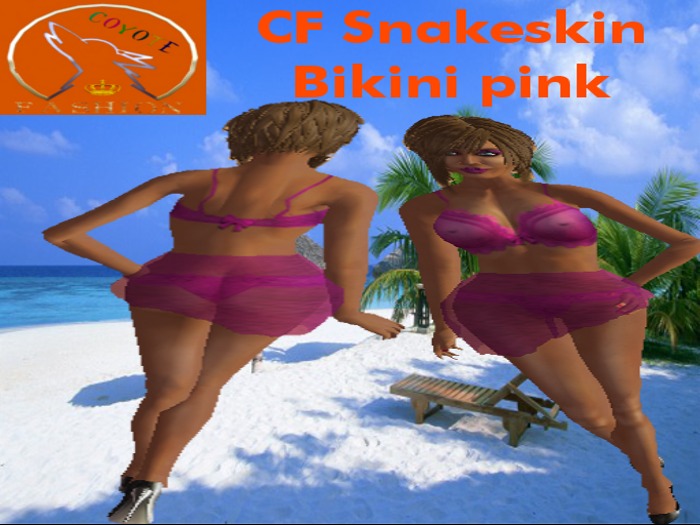 CF Snakeskin Bikini pink