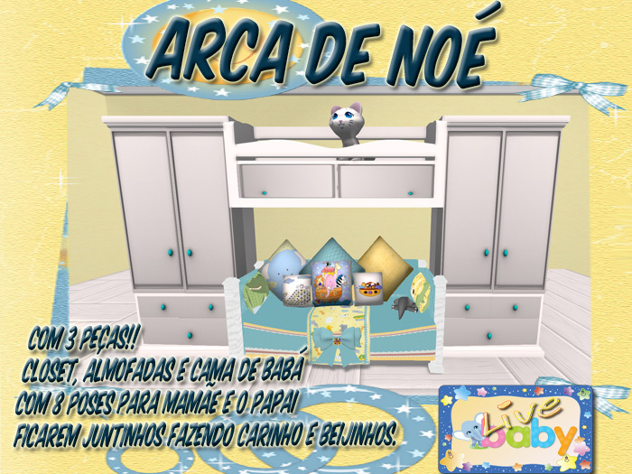 Closet, Almofadas e Cama de babá