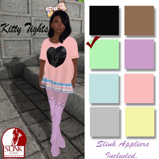 .TeaParty.Kitty Tights~Mint  (Wear and Touch)