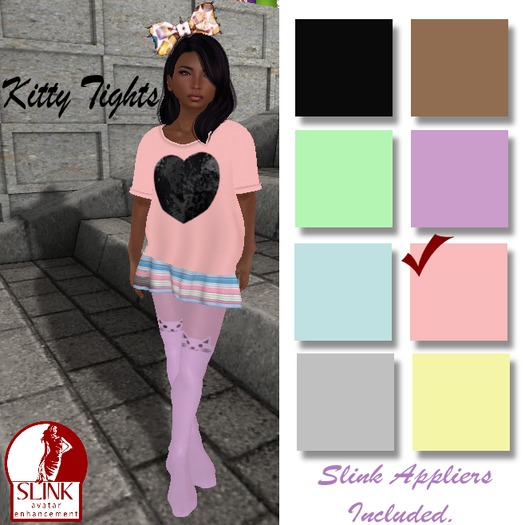 .TeaParty.Kitty Tights~Pink