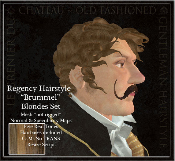 *GC*  Brummel Hairstyle - Black & Brown Set