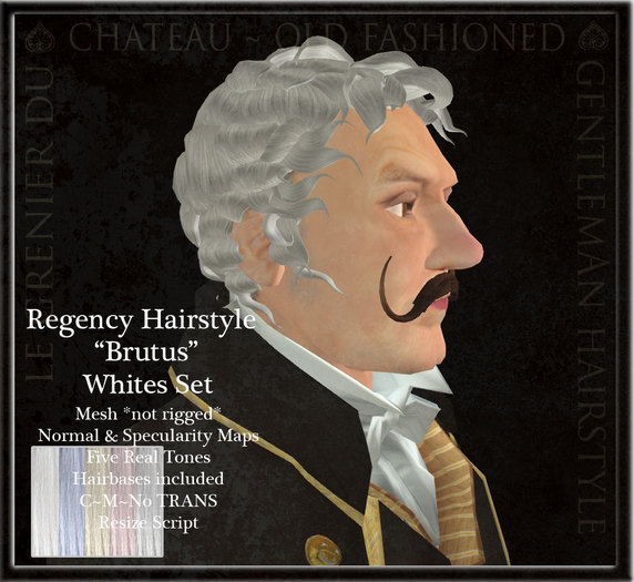 Regency Brutus Hairstyle - White Set