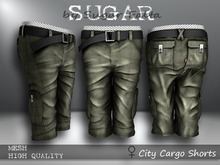 SUGAR City Cargo Shorts FEMALE KHAKI PLAID Boxed