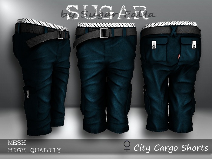 SUGAR City Cargo Shorts FEMALE TWILIGHT Boxed