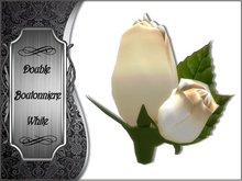 Boutonniere - Double - White