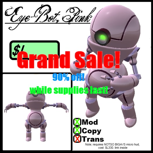 -=Micro=- eye - bot pink Avatar 90% off!