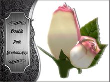 Boutonniere - Double - Pink