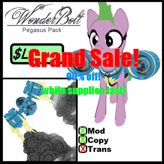 Pegasus Pack Wonderbolt 90% off!