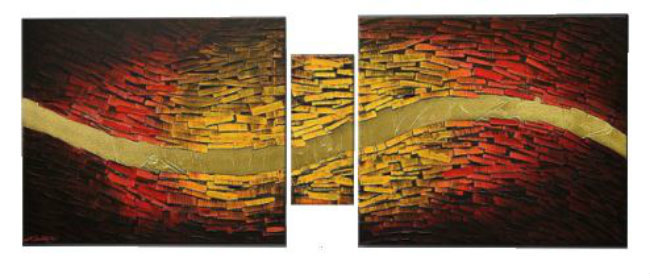 GOLD AND RED BLOCKS