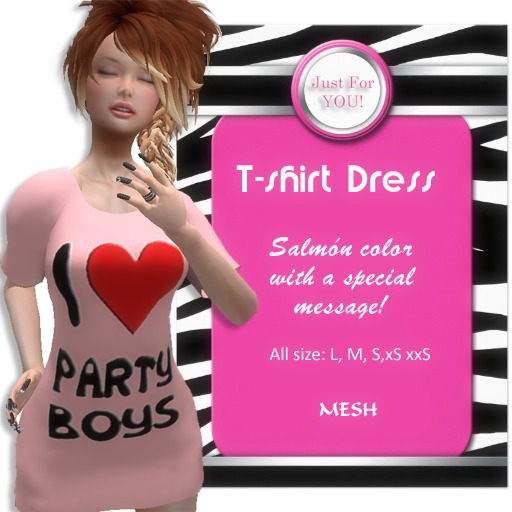 I LOVE PARTY BOYS DRESS /  JUST FOR YOU