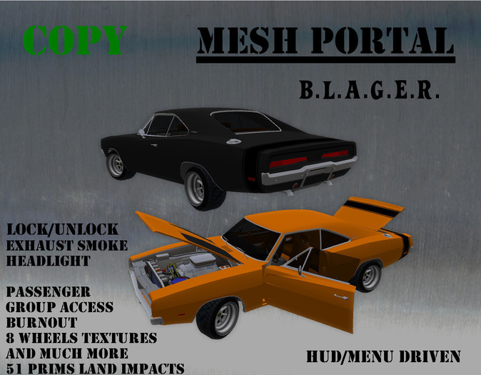 Mesh B.L.A.G.E.R.   MUSCLE CAR 
