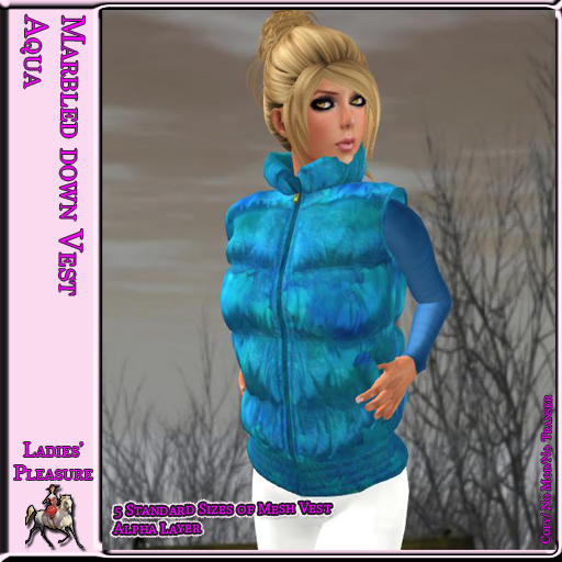~LP~ Marbled Down Vest (Boxed) 