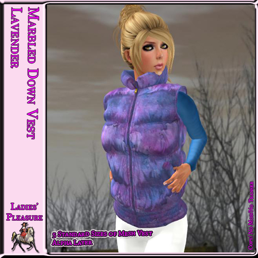 ~LP~ Marbled Down Vest (Boxed) 