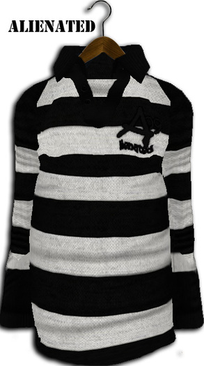 .::()A()::. -Black ::Stripe:: Rugby Polo
