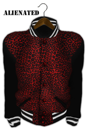 .::()A()::. Red ::LeopardPrint:: Black Letterman