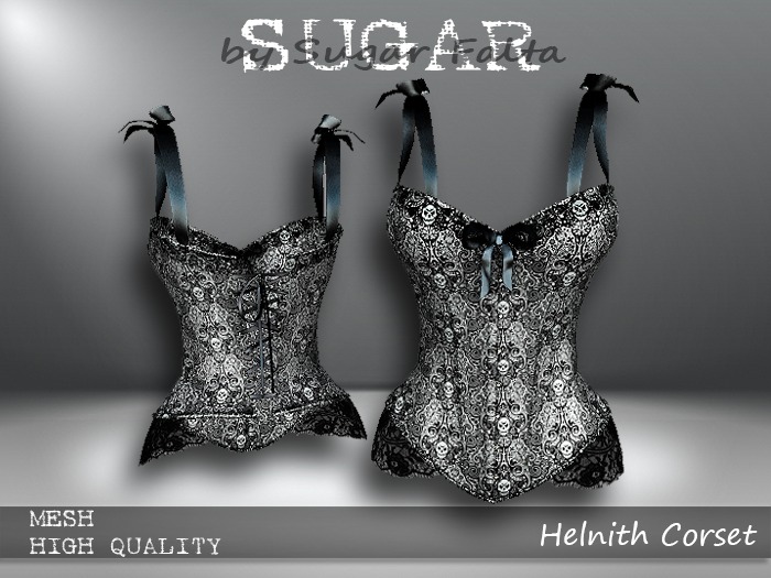 SUGAR Helnith Corset SKULLY GRIMLEY Boxed