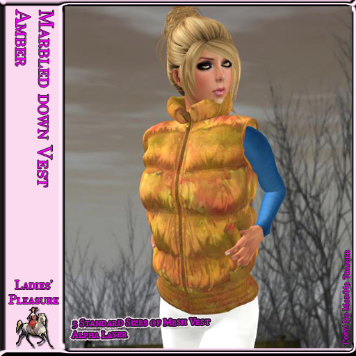 ~LP~ Marbled Down Vest (Boxed) 