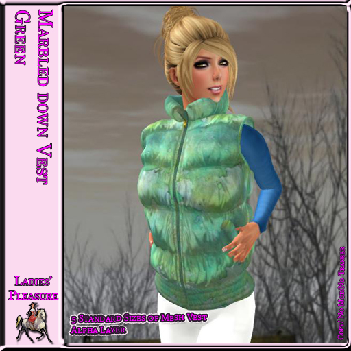 ~LP~ Marbled Down Vest (Boxed) 