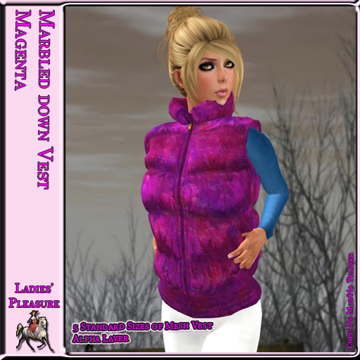 ~LP~ Marbled Down Vest (Boxed) 