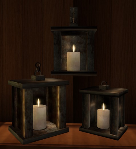 Three 1 Prim Mesh Lanterns