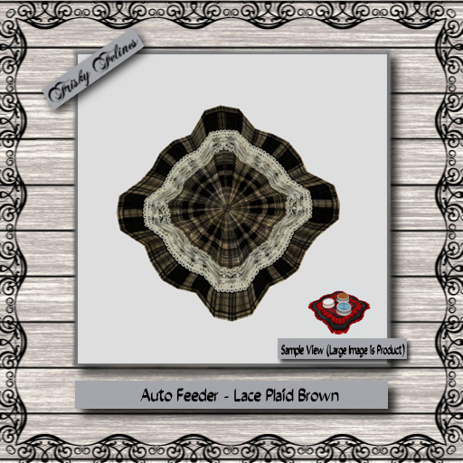 Lace Plaid Food Dispenser - Brown