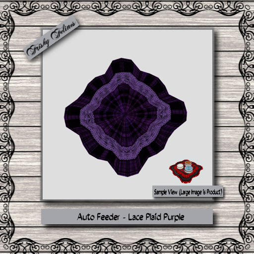 Lace Plaid Food Dispenser - Purple