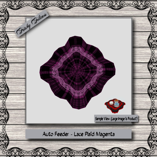 Lace Plaid Food Dispenser - Magenta