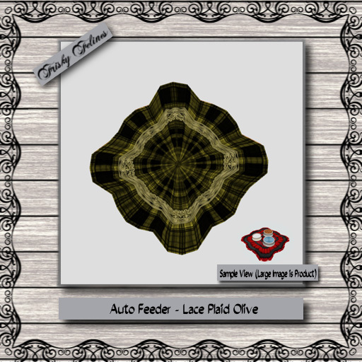 Lace Plaid Food Dispenser - Olive