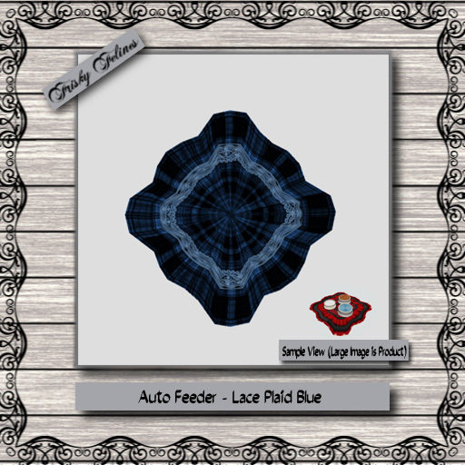 Lace Plaid Food Dispenser - Blue