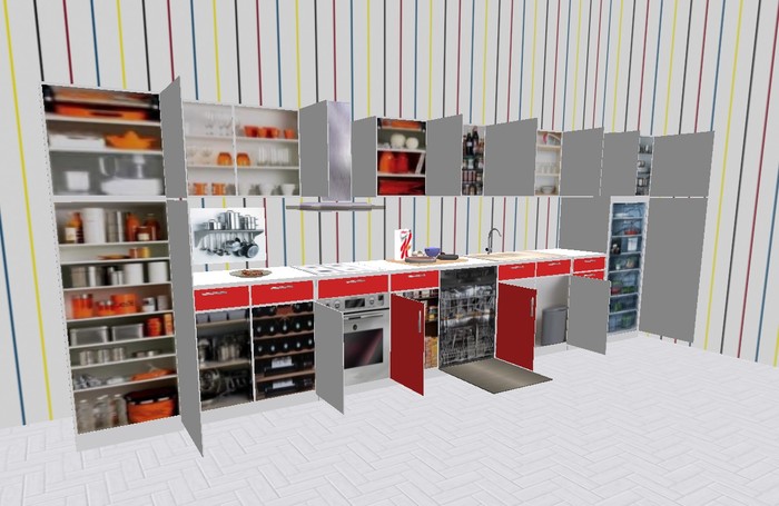 Full kitchen set - Orange - 14 items - BOX