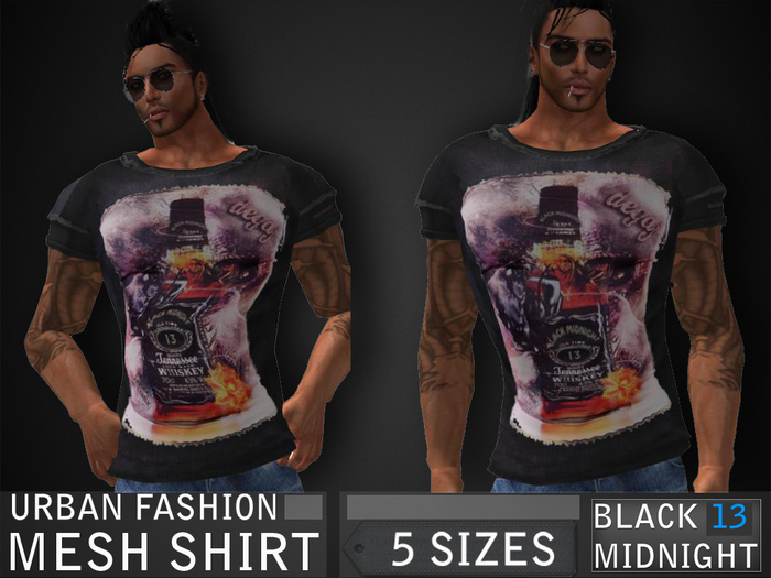 Mesh Double t-Shirt Label (BlackMidnight13)