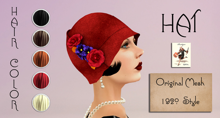 *Boutique" - HAT - red