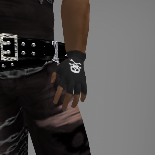 PIRATE BLACK LEATHER GLOVES