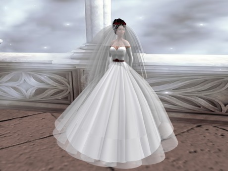 Second Life Marketplace - Perfect Bride Dress Burgundy