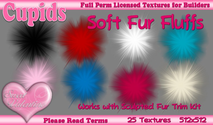 *Cupids Textures * 25 SOFT FUR FLUFFS