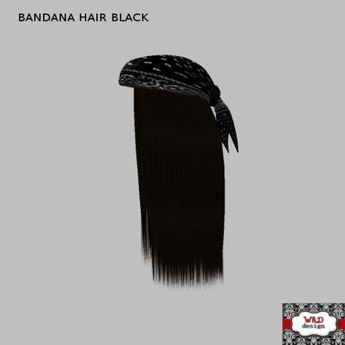 Second Life Marketplace - Bandana Black - Biker HaiBlack