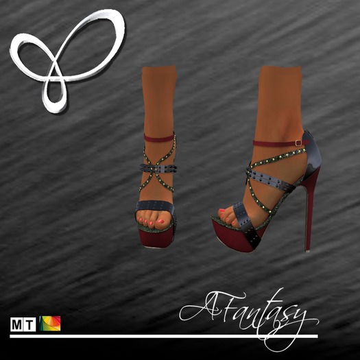 AFantasy Color Change Strappy Studded Platform Sandals