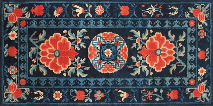 Lt Green Aubusson Rug (1 LI, $40)
