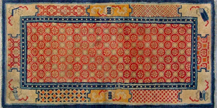 Lt Green Aubusson Rug (1 LI, $40)