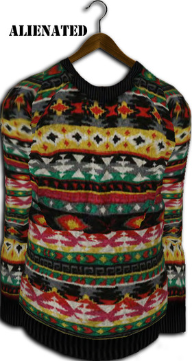 .::()A()::. .Black. ::Patten:: Sweater