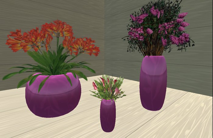 : Purple Flower Pot Arrangements