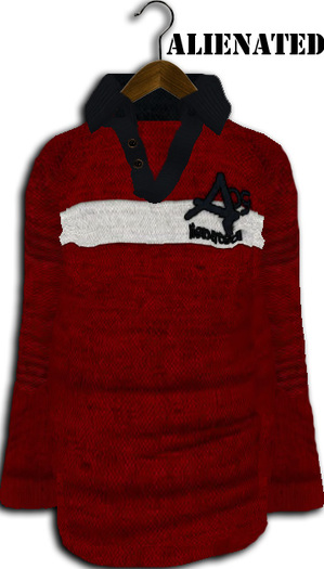 .::()A()::. -Red- ::1Stripe:: Rugby Polo